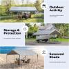 imageVIVOHOME 10x20ft Carport Replacement Canopy Cover 180G Waterproof ampamp UV Protected Tarp with 40 Elastic Buckles Suit for Garage Shelter Frame is Not Included