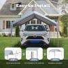imageVIVOHOME 10x20ft Carport Replacement Canopy Cover 180G Waterproof ampamp UV Protected Tarp with 40 Elastic Buckles Suit for Garage Shelter Frame is Not Included