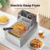 imageVIVOHOME 110V 207 Qt Commercial Electric Deep Fryer with 2 x 635 QT Removable Baskets Overheat Protection106 QT