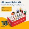 imageVIVOHOME 18 Color Airbrush Paint Set Acrylic Air Brush Paints Ready to Spray No Thinner Needed Water Based Painting Colors for Artist and Beginners Includes 2 Neon Color 20 ml068 Fl Oz18 Color