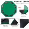 imageVIVOHOME 48 Inch Foldable 8Player Texas Poker Card Tabletop Layout Portable AntiSlip Rubber Board Game Mat with Cup Holders and Carrying BagGreen