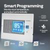 imageVIVOHOME 6quotx10quot Opening Smart Vent Register Booster Fan with Intelligent Thermostat ampamp 10Speed Remote Control  116quot x 75quot Vent Cover for Room Floor Wall  White6x10