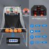 imageVIVOHOME 815 Inch Foldable Dual Shot Basketball Arcade Game Electronic for 2 Players with 8 Game Modes 4 Balls and LED Scoring System Arcade Sounds Adults Indoor Outdoor