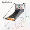 imageVIVOHOME 815 Inch Foldable Dual Shot Basketball Arcade Game Electronic for 2 Players with 8 Game Modes 4 Balls and LED Scoring System Arcade Sounds Adults Indoor Outdoor