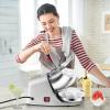 imageVIVOHOME Electric Ice Shaver Crusher Machine Snow Cone Maker Red 143lbshr with Ice Pick for Home and Commercial UseSilver