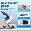 imageVIVOHOME Electric Ice Shaver Crusher Machine Snow Cone Maker Red 143lbshr with Ice Pick for Home and Commercial UseSilver