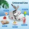 imageVIVOHOME Electric Ice Shaver Crusher Machine Snow Cone Maker Red 143lbshr with Ice Pick for Home and Commercial UseSilver