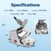 imageVIVOHOME Electric Ice Shaver Crusher Machine Snow Cone Maker Red 143lbshr with Ice Pick for Home and Commercial UseSilver
