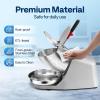 imageVIVOHOME Electric Ice Shaver Crusher Machine Snow Cone Maker Red 143lbshr with Ice Pick for Home and Commercial UseSilver