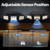 imageVIVOHOME Solar Flood Lights Outdoor 256 LED 2500LM Motion Sensor Lights 3 Adjustable Heads Security Lights IP65 Waterproof 270 Wide Lighting Angle Solar Powered Lights for Porch Yard2 Pack