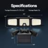 imageVIVOHOME Solar Flood Lights Outdoor 256 LED 2500LM Motion Sensor Lights 3 Adjustable Heads Security Lights IP65 Waterproof 270 Wide Lighting Angle Solar Powered Lights for Porch Yard2 Pack