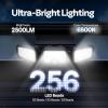 imageVIVOHOME Solar Flood Lights Outdoor 256 LED 2500LM Motion Sensor Lights 3 Adjustable Heads Security Lights IP65 Waterproof 270 Wide Lighting Angle Solar Powered Lights for Porch Yard2 Pack