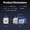 imageVIVOHOME 13 HP 45 CFM 1 Stage A2L HVAC Vacuum Pump Sparkless Motor for R32 R1234yf R454B R134a R22 R410a Systems Auto AC Vacuum Pump for Air Conditioner Refrigeration Maintenance with Oil Bottle5 CFM