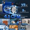 imageVIVOHOME 13 HP 45 CFM 1 Stage A2L HVAC Vacuum Pump Sparkless Motor for R32 R1234yf R454B R134a R22 R410a Systems Auto AC Vacuum Pump for Air Conditioner Refrigeration Maintenance with Oil Bottle45 CFM