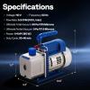 imageVIVOHOME 35 CFM 14 HP Single Stage HVAC Vacuum Pump for R134a R12 R22 R502 R410a Systems Auto AC Vacuum Pump for Automotive Air Conditioner Resin Degassing with Oil Bottle35 CFM