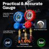 imageVIVOHOME AC Vacuum Pump and Manifold Gauge Set 35 CFM 14 HP Single Stage Car AC Vacuum Pump Kit with 5ft Hoses for R134a R12 R22 R502 AC Service Kit for HVAC Mini Split Air Conditioner
