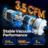 imageVIVOHOME AC Vacuum Pump and Manifold Gauge Set 35 CFM 14 HP Single Stage Car AC Vacuum Pump Kit with 5ft Hoses for R134a R12 R22 R502 AC Service Kit for HVAC Mini Split Air Conditioner
