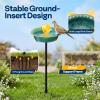 imageVIVOHOME Bird Bath for Outside Outdoor 13 Birdbath Bowl with Metal Ground Stake WeatherResistant ABS Bird Bath and Feeder for Garden 145 Gallons BronzeGreen