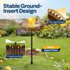 imageVIVOHOME Bird Bath for Outside Outdoor 13 Birdbath Bowl with Metal Ground Stake WeatherResistant ABS Bird Bath and Feeder for Garden 145 Gallons BronzeCopper