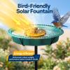 imageVIVOHOME Bird Bath with Solar Fountain for Outside WeatherResistant ABS Birdbath Bowl with Solar Powered Pump Metal Ground Stake for Outdoor Garden 145 Gallons GreenGreen