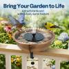 imageVIVOHOME Deck Mounted Bird Bath for Outside WeatherResistant ABS Bird Bath and Feeder with Adjustable Metal Clamp for Railing Fence Balcony 145 Gallons BronzeCopper