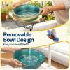 imageVIVOHOME Deck Mounted Bird Bath for Outside WeatherResistant ABS Bird Bath and Feeder with Adjustable Metal Clamp for Railing Fence Balcony 145 Gallons BronzeGreen