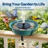 imageVIVOHOME Deck Mounted Bird Bath for Outside WeatherResistant ABS Bird Bath and Feeder with Adjustable Metal Clamp for Railing Fence Balcony 145 Gallons BronzeGreen