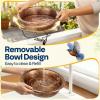 imageVIVOHOME Deck Mounted Bird Bath for Outside WeatherResistant ABS Bird Bath and Feeder with Adjustable Metal Clamp for Railing Fence Balcony 145 Gallons BronzeBronze