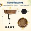 imageVIVOHOME Deck Mounted Bird Bath for Outside WeatherResistant ABS Bird Bath and Feeder with Adjustable Metal Clamp for Railing Fence Balcony 145 Gallons BronzeCopper