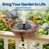 imageVIVOHOME Deck Mounted Bird Bath for Outside WeatherResistant ABS Bird Bath and Feeder with Adjustable Metal Clamp for Railing Fence Balcony 145 Gallons BronzeBronze