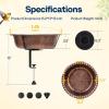 imageVIVOHOME Deck Mounted Bird Bath for Outside WeatherResistant ABS Bird Bath and Feeder with Adjustable Metal Clamp for Railing Fence Balcony 145 Gallons BronzeBronze