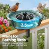 imageVIVOHOME Deck Mounted Bird Bath for Outside WeatherResistant ABS Bird Bath and Feeder with Adjustable Metal Clamp for Railing Fence Balcony 145 Gallons BronzeGreen