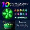 imageVIVOHOME Rechargeable Submersible Pool Lights LED with Remote Control Waterproof IP68 Pool Light with 16 RGB Dynamic Color Suction Cups and Glue for Under Water Pools Hot Tub 4 Pack