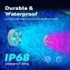 imageVIVOHOME Rechargeable Submersible Pool Lights LED with Remote Control Waterproof IP68 Pool Light with 16 RGB Dynamic Color Suction Cups and Glue for Under Water Pools Hot Tub 4 Pack