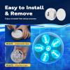 imageVIVOHOME Rechargeable Submersible Pool Lights LED with Remote Control Waterproof IP68 Pool Light with 16 RGB Dynamic Color Suction Cups and Glue for Under Water Pools Hot Tub 4 Pack