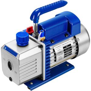 imageVIVOHOME 35 CFM 14 HP Single Stage HVAC Vacuum Pump for R134a R12 R22 R502 R410a Systems Auto AC Vacuum Pump for Automotive Air Conditioner Resin Degassing with Oil Bottle35 CFM