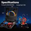 imageVIVOHOME HVAC Manifold Gauge Set for R134a R1234yf R454B R410a R32 Refrigerant Automotive Residential AC Gauges with 5ft Hoses R134a R1234yf Quick Couplers Can Taps for Car Freon Charging Evacuation