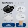 imageVIVOHOME 240 CFM Bathroom Exhaust Fan with Humidity Sensor  16 Sones Quiet EnergySaving EC Motor 6Speed AutoFlow Remote 11 x 12 in Easy Retrofit 6Inch Duct Kit IncludedNo Lights  240 CFM  6 Speeds