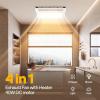 imageVIVOHOME Bathroom Exhaust Fan with 1600W PTC Heater Humidity Sensor amp LED Light Ceiling Mount Ventilation Fan 160 CFM DC Motor 3 Color Temperatures Remote Control Oscillating Louver70105 FT