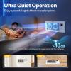 imageVIVOHOME Quiet Register Booster Fan with Opening 4 x 12  Smart Thermostat 10Speed Control Removable Dustproof Mesh amp Register Blocker White4 x 10 Opening
