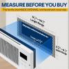 imageVIVOHOME Quiet Register Booster Fan with Opening 4 x 12  Smart Thermostat 10Speed Control Removable Dustproof Mesh amp Register Blocker White4 x 10 Opening