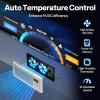 imageVIVOHOME Quiet Register Booster Fan with Opening 4 x 12  Smart Thermostat 10Speed Control Removable Dustproof Mesh amp Register Blocker White4 x 10 Opening