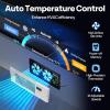 imageVIVOHOME Quiet Register Booster Fan with Opening 4 x 12  Smart Thermostat 10Speed Control Removable Dustproof Mesh amp Register Blocker White4 x 12 Opening