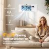 imageVIVOHOME Quiet Register Booster Fan with Opening 4 x 12  Smart Thermostat 10Speed Control Removable Dustproof Mesh amp Register Blocker White4 x 12 Opening
