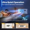 imageVIVOHOME Quiet Register Booster Fan with Opening 4 x 12  Smart Thermostat 10Speed Control Removable Dustproof Mesh amp Register Blocker White4 x 12 Opening