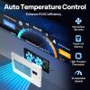 imageVIVOHOME Quiet Register Booster Fan with Opening 4 x 12  Smart Thermostat 10Speed Control Removable Dustproof Mesh amp Register Blocker White6 x 10 Opening