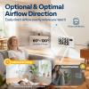 imageVIVOHOME Register Booster Fan  4 x 12 Opening with Adjustable Louver  Smart Thermostat amp 10Speed WIFI App Control  AC Vent Fan for Floor Ceiling Wall  Quiet Operation White4 x 10 Opening