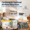imageVIVOHOME Register Booster Fan  4 x 12 Opening with Adjustable Louver  Smart Thermostat amp 10Speed WIFI App Control  AC Vent Fan for Floor Ceiling Wall  Quiet Operation White4 x 12 Opening