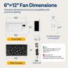 imageVIVOHOME Register Booster Fan  4 x 12 Opening with Adjustable Louver  Smart Thermostat amp 10Speed WIFI App Control  AC Vent Fan for Floor Ceiling Wall  Quiet Operation White6 x 12 Opening