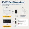 imageVIVOHOME Register Booster Fan  4 x 12 Opening with Adjustable Louver  Smart Thermostat amp 10Speed WIFI App Control  AC Vent Fan for Floor Ceiling Wall  Quiet Operation White4 x 10 Opening